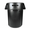 Rubbermaid Commercial Brute Vented Trash Receptacle Round 44 gal Black