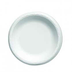 Genpak Foam Dinnerware Plate 6 dia White