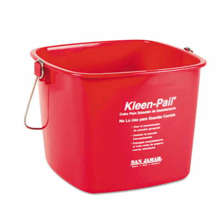 Kleen-Pail 6qt Plastic Red
