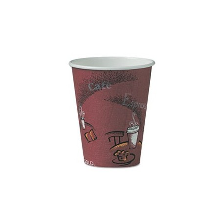 Bistro Design Hot Drink Cups Paper 8oz Maroon