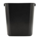 Rubbermaid Commercial Deskside Plastic Wastebasket Rectangular Black