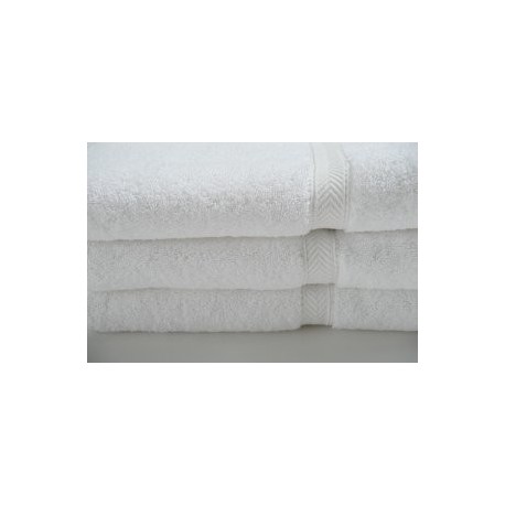 BATH TOWELS 27X54 17.00LBS WHITE Oxford Signature Towels Piano Design Dobby Borders 100% Cotton Dobby Hemmed