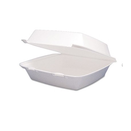 Dart Carryout Food Container Foam Hinged 1-Comp 9 1|2 x 9 1|4 x 3