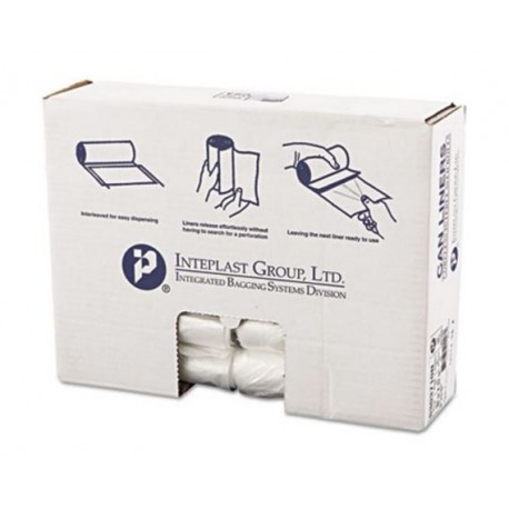 Inteplast Group High-Density Can Liner 30 x 37 30gal 10mic Clear