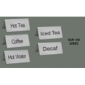 SGN-102 Stainless Steel Beverage Signs (Minimum order of 12/120 per case)
