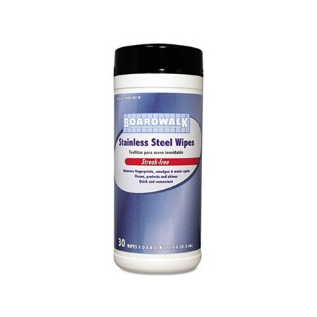 STAINLESS STEEL WIPES 8 X 7 30 WIPE CANISTER
