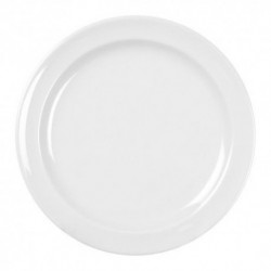 Dessert Plate 8 dia European WHITE Rolled Edge Scratch/chip resistant microwave dishwasher & oven safe ceramic actualite.