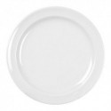 Dessert Plate 8 dia European WHITE Rolled Edge Scratch/chip resistant microwave dishwasher & oven safe ceramic actualite.