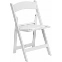 Resin Folding Dining Chairs - White