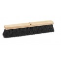 USA Floor Brush Head 24 Wide Black Medium Weight Polypropylene Bristles