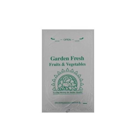 U-BAG-IT Garden Fresh Printed Clear Produce Bag - 12 x 20