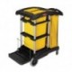 HYGEN M-fiber Healthcare Cleaning Cart 22w x 48-1 4d x 44h Black Yellow Silver