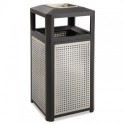 Safco Ashtray-Top Evos Series Steel Waste Container 15gal Black