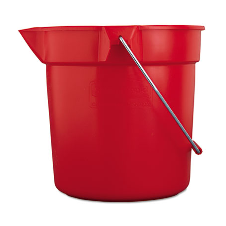 Rubbermaid Commercial BRUTE Round Utility Pail 10qt Red