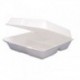Dart Foam Container Hinged Lid 3-Comp 8 3|8 x 7 7|8 x 3 1|4