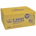 Thank You T-Shirt Plastic Carry-Out Bags  11.5 x 6.5 x 22 Polyethylene White