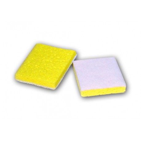 Yellow with White Scrubber (Individually Wrapped) 4.5 x 3 x 0.75
