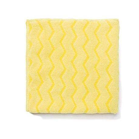 Rubbermaid Commercial Reusable Cleaning Cloths Microfiber 16 x 16 Yellow