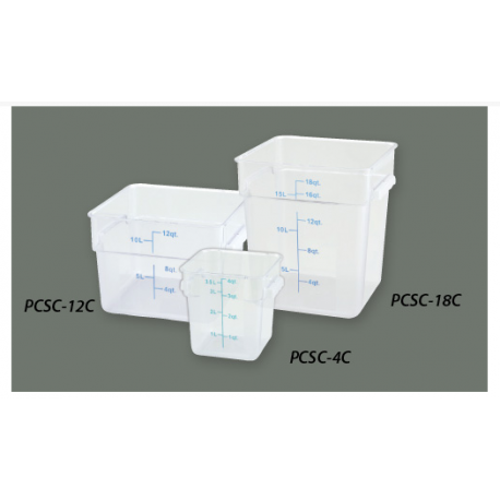 Square Food Storage Containers 8Qt CLEAR