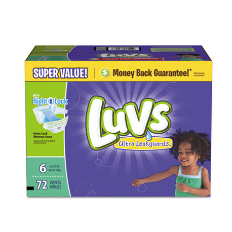 Luvs Diapers w/Leakguard Size 6: 35 to 43 lbs