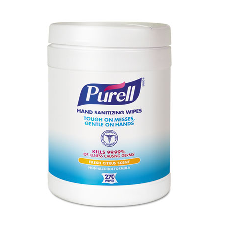 Purell Sanitizing Hand Wipes White 270 Wipes Canister