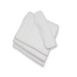 Dobby Wash Cloth WHITE 13x13  Towels 86% Cotton Ringspun 14% Polyester with 100% cotton Loops Dobby Borde