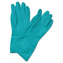 Boardwalk Flock-Lined Nitrile Gloves Medium Green