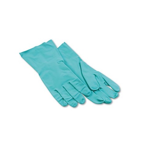 Boardwalk Flock-Lined Nitrile Gloves Large Green