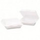 Genpak Hinged-Lid Foam Carryout Containers 9.19x6 1|2x3 White Vented