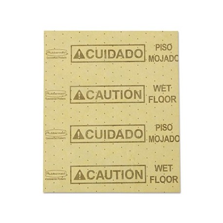 over-the-Spill Pad Caution Wet Floor Yellow