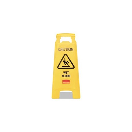 RUBBERMAID Commercial - Caution Wet Floor Floor Sign Plastic 11 x 12 x 25 Bright Yellow