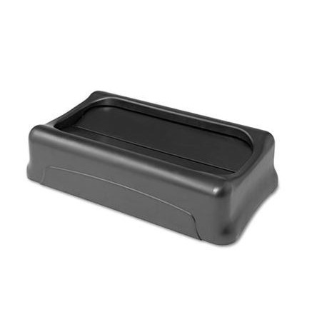 Rubbermaid Commercial Swing Top Lid for Slim Jim Waste Containers  Plastic Black