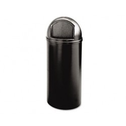 MARSHAL CLASSIC CONTAINER ROUND POLYETHYLENE 25 GAL BLACK