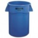 RUBBERMAID Commercial Brute Vented Trash Receptacle Round 44 gal Blue