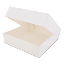 SCT Window Bakery Boxes White Paperboard 10 x 10 x 2 1|2
