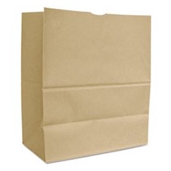 General 1|6 BBL Paper Grocery Bag 66 lbs Kraft Standard 12 x 7 x 17