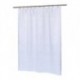Shower Curtains 100% Polyester Hookless Satin Stripe WHITE   71 X 74   Weight Bottom Hem Water Repellent