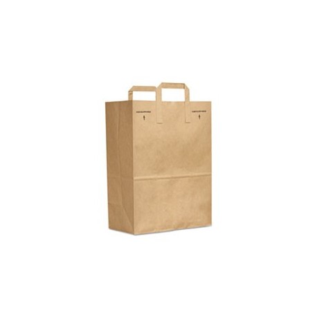 General 1|6 BBL Paper Grocery Bag 70 lbs Kraft Standard 12 x 7 x 17