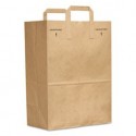 General 1|6 BBL Paper Grocery Bag 70 lbs Kraft Standard 12 x 7 x 17