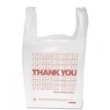 Thank You Handled T-Shirt Bags 11 1Half  x 21 Polyethylene White
