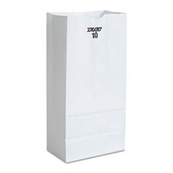 General 10 Paper Grocery Bag 35 lbs White Standard 6 5|16 x 4 3|16 x 13 3|8