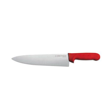 Dexter Cooks Knife 10 Inches High-Carbon Steel with Red Handle