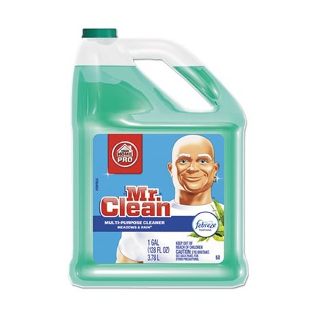 Mr. Clean Multipurpose Cleaning Solution with Febreze 128 oz Bottle Meadows & Rain Scent