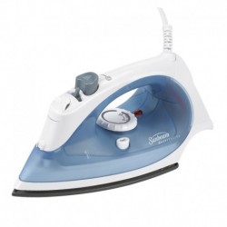 Iron Self-Clean 15 min Auto-Off Non-Stick Someplace Swivel Cord Spray Mist. Tank Color Blue Added Greensense Feature