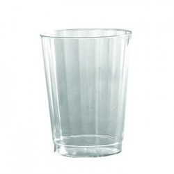 Classic Crystal Plastic Tumblers 10 oz. Clear Fluted Tall