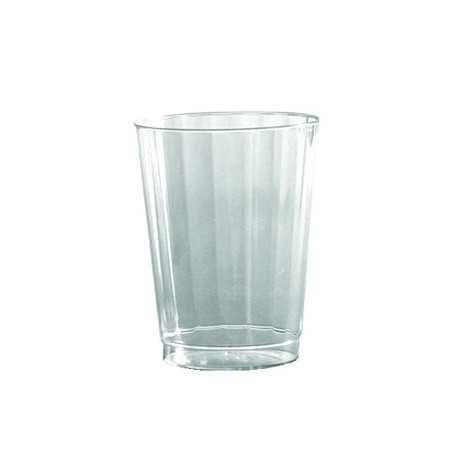 Classic Crystal Plastic Tumblers 10 oz. Clear Fluted Tall