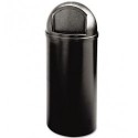 RUBBERMAID MARSHAL CLASSIC CONTAINER ROUND POLYETHYLENE 15 GAL BLACK