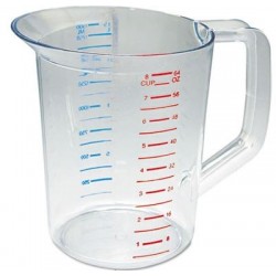 RUBBERMAID BOUNCER MEASURING CUP 2QT CLEAR