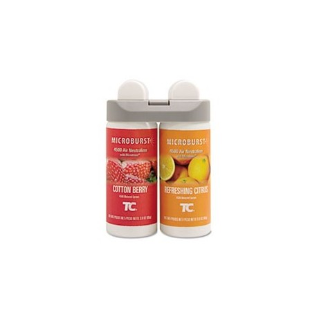 RUBBERMAID- Commercial Microburst Duet Refills Cotton Berry/Refreshing Citrus 3oz Aerosol