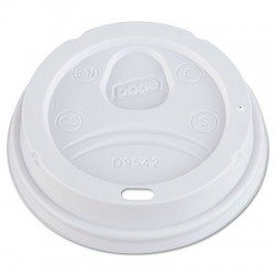 DIXIE- Dome Drink-Thru Lids Fits 12-16 oz Paper Hot Cups White